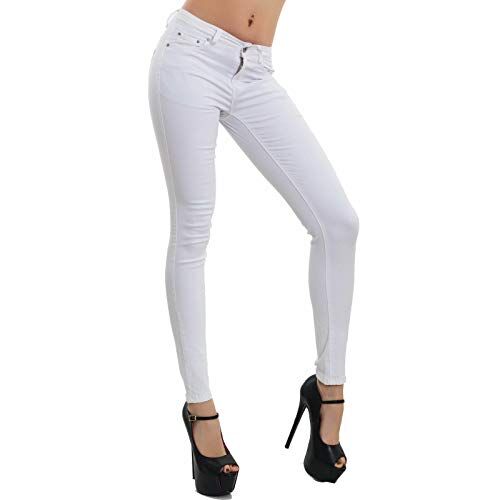 Toocool Jeans Donna Pantaloni Skinny Slim Elasticizzati Push up Aderenti Nuovi M5780 [XL,Bianco]