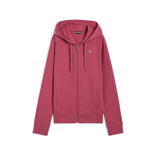 Freddy Felpa Interlock con Zip E Stampa Cappuccio, Donna, Fuxia, Medium