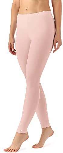 Merry Style Lunghi Donna in Viscosa con Elastan Ampia Pantaloni Donna Banda Elastica Leggins Donna per Casa Palestra Tempo Libero MS10-143(Rosa Cipria, 3XL)