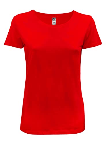 CHEMAGLIETTE! - ABBIGLIAMENTO E PERSONALIZZAZIONI Chemagliette T Shirt Donna Maglietta Manica Corta Cotone, Tshirt Maglia Maniche Corte da Lavoro, T-Shirt Tinta Unita Stampabili Girocollo, Maglia Basic Evolution T