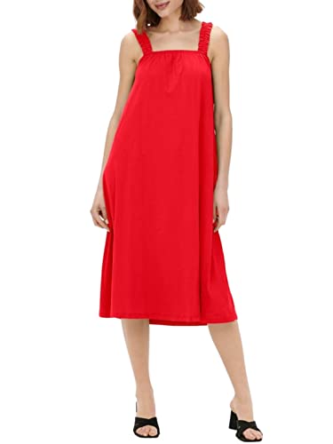 Only Onlmay S/L Mix Dress Jrs Abito Estivo, Rosso-High Risk Red, XS Donna