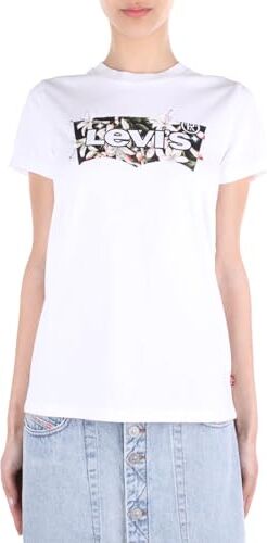 Levis The Perfect Tee Maglietta, Floral Batwing Bright White, L Donna