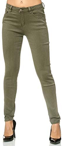 Elara Jeans da Donna Elasticizzati Skinny Chunkyrayan G09-5 Olive 48 (4XL)