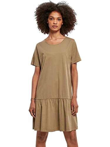 Urban Classics Ladies Valance Tee Dress, Vestito Donna, Verde (Khaki), XXL