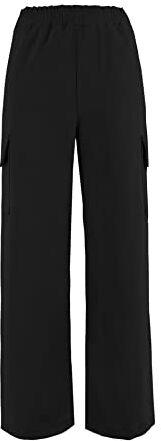 JOPHY & CO. Pantalone Donna Cargo Gamba Larga (cod. 8802) (XL, Nero)