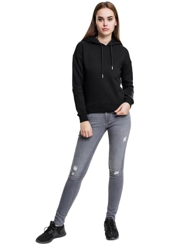 Urban Classics Ladies Organic Hoody, Felpa con Cappuccio Donna, Nero, L