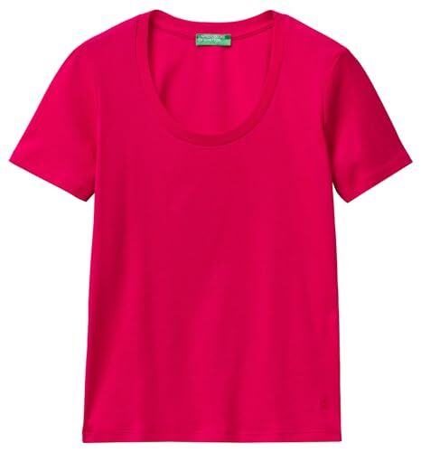 United Colors Of Benetton T-Shirt , Rosso Scuro 19D, M Donna