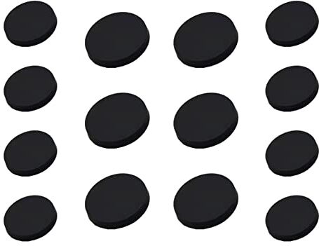 Bestowal 14 bottoni piatti in metallo, 8 pezzi × 20 mm e 6 pezzi × 25 mm da donna vestito di lana bottoni maschili giacca camicia vestito pantaloni bottone (nero puro)