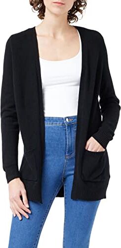 Only , Maglione cardigan Donna, Nero (Black Black), XL