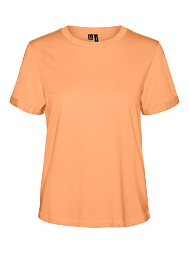 Vero Moda Vmpaula-Maglietta Noos, Mock Arancione, XL Donna