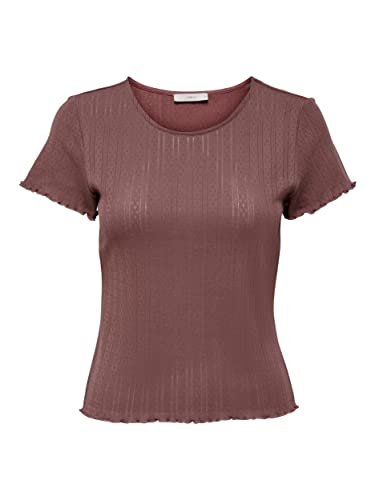 Only Onlcarlotta S/S Top Jrs Noos, Marrone Rosa, L Donna