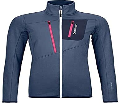 ORTOVOX Fleece Grid Jacket W, Giacca Donna, Notte Blu, M