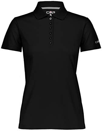 CMP Polo da Donna, Nero-Graffite, 46