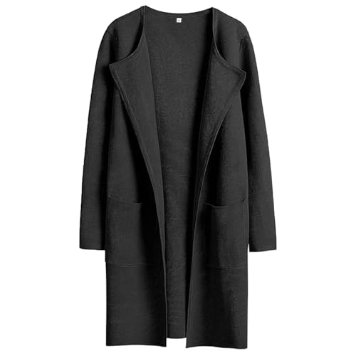 FOUNCY Maglione cardigan da donna, cardigan da donna alla moda   Cappotto invernale in maglia Capispalla caldo,Cardigan autunno inverno a maniche lunghe in maglione solido con giacca con risvolto