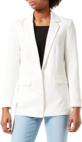 PIECES Pcbozzy Ls Loose Blazer Noos Bc Blazer, Bianco (Cloud Dancer), S Donna