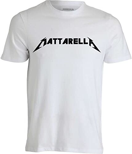 La Maglieria T-Shirt Presidente Mattarella Simpatica Maglietta Uomo Donna Bambino (Bianco, 7-8 Anni)