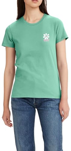 Levis The Perfect Tee Maglietta, Batwing Schoolyard Daisy Bery, S Donna