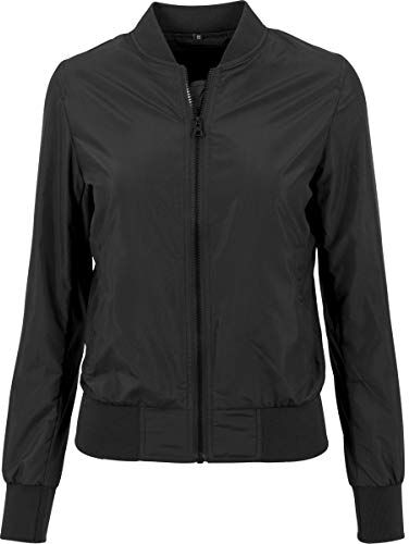 Build Your Brand Donna, Giacca Bomber Nylon, Nero, L