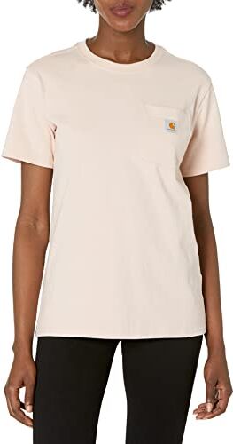 Carhartt , Pocket T-shirt K87, Loose Fit, manica corta Donna, Rosa cenere, L