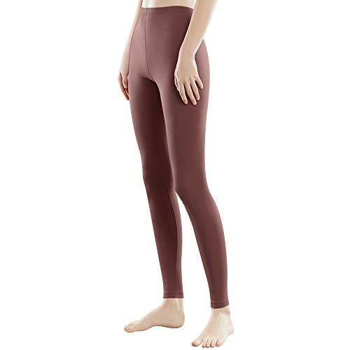 Libella Donne Lungo Leggings colorato Pantaloni con Vita Alta vestibilità Slim Atletico in Cotone 4108 Marrone XL