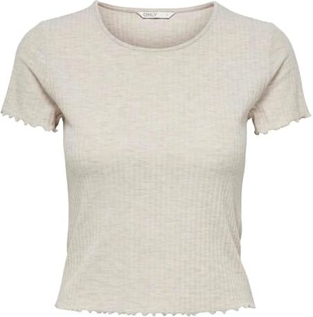 Only Onlemma S/S Short Top Noos Jrs, Pumice Stone/Dettagli: Melange, M Donna