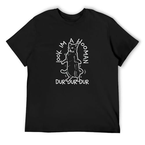 AdigArqD Black Cat Look Im A Hooman Funny Cat T-Shirt Black Graphic Unisex Tee Shirt 3XL