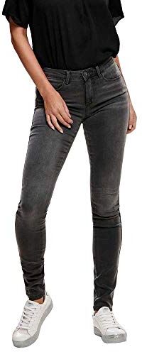 Only Onlroyal Reg Skinny Fit, Jeans Donna, Dark Grey Denim, S / 34L