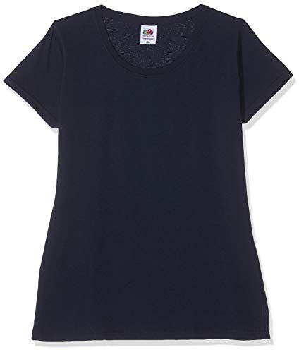 Fruit of the Loom Lady-Fit Original Tee, 3 Pack T-Shirt, Blu (Deep Navy AZ), 36 (Taglia Produttore: X-Small) (Pacco da 3) Donna