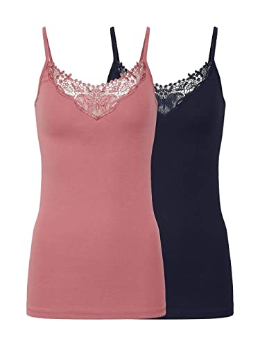 Only 2-Pack Sleeveless Top Canottiera, Night Sky/Withered Rose, XS (Pacco da 2) Donna