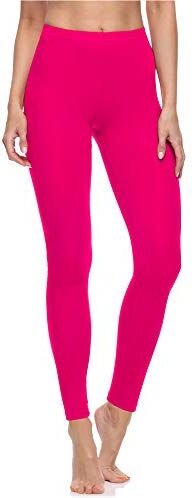 Merry Style Lunghi Leggings Fuseaux Sportivi da Donna Pratico Modello a Vita Alta in Cotone Naturale MS10- (Amaranto, XXL)