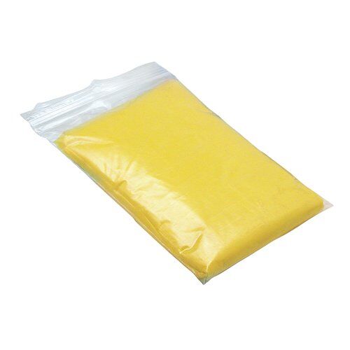 eBuyGB , Confezione da 3 Unisex Poncho Antipioggia, Giallo Trasparente, Transparent Yellow, Taglia Unica