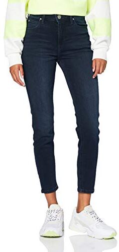 Lee Scarlett High Jeans Skinny, Blu (Worn Ebony), 34W / 33L Donna