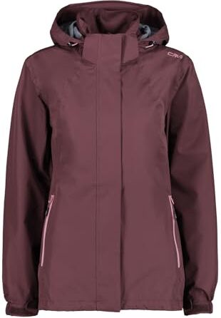 CMP , Giacca Donna Con Zip E Cappuccio Con Ventilazione, Plum, XXS