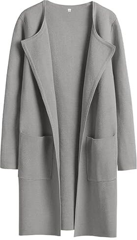 Qurygin Cardigan da donna Alla moda, cappotto cardigan da donna   Cappotto invernale in maglia Capispalla caldo,Cardigan cappotto oversize a maniche lunghe in maglione solido per l'autunno inverno