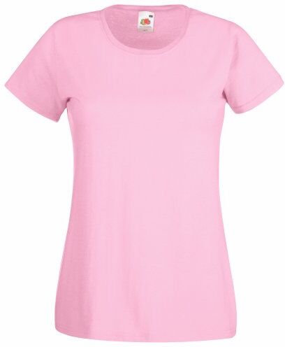 Fruit of the Loom Maglia Manica Corta Donna (M) (Rosa chiaro)