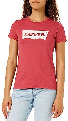 Levis The Perfect Tee Maglietta, Batwing Earth Red, XS Donna