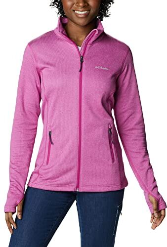 Columbia W Park View Grid Fleece Full Zip Giacca In Pile Con Cerniera Intera per Donna