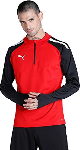 Puma 4063699453737 teamLIGA 14 Zip Top Maglione, L,  Red/ Black