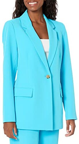 The Drop Blazer da Donna, Blake, Lungo, Blu Oceano, XXL Plus