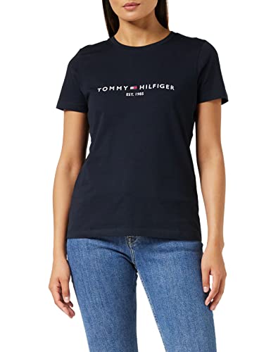 Tommy Hilfiger Heritage Hilfiger C-nk Reg Tee, T-Shirt Donna, Desert Sky, XL