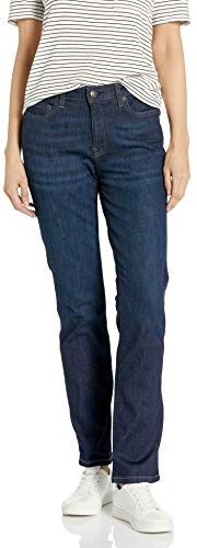 Amazon Essentials Jeans con Taglio Dritto Donna, delavé Scuro, 42-44