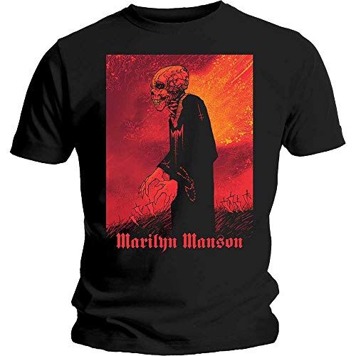 Marilyn Manson T-Shirt # L Black Unisex # Mad Monk