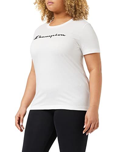 Champion American Classics Big Logo S-S T-shirt, Donna, Bianco tono, L