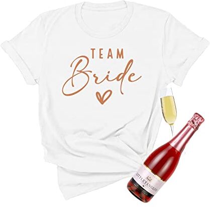 pojah JGA Tshirt Donna, Maglietta Sposa, Team Bride Maglietta Donna, Maglietta Squadra Sposa per Donna