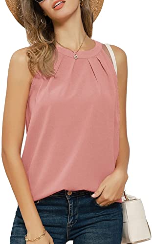 GRACE KARIN Canotte Donna Spalle Scoperta Top Confortevole Ben Elastico Sexy Rosa XL