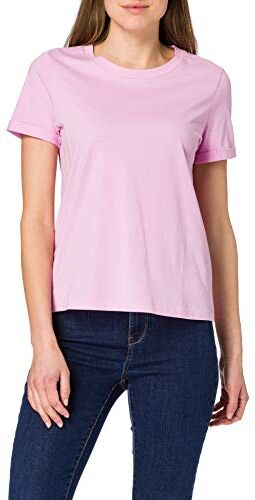 Vero Moda VMPAULA S/S T-Shirt GA Noos, Pastel Lavender, L Donna