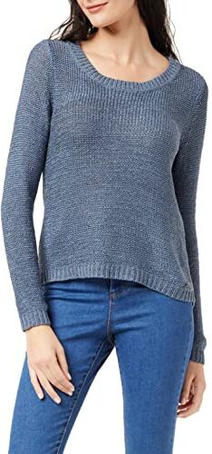 Only onlGEENA XO L/S Pullover Knt Noos, Maglione Donna, Vintage Indigo, 38 (Taglia Produttore: M)