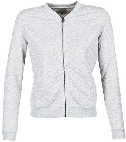 Only Bomber Sweatshirt Giacca in felpa da Donna, Grigio (Light Grey Melange), 34 (Taglia Produttore: X-Small)