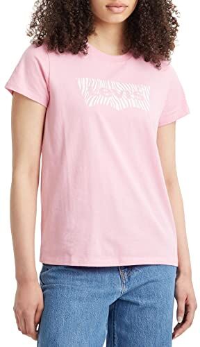 Levis The Perfect Tee Maglietta, Zebra Batwing Prism Pink, M Donna