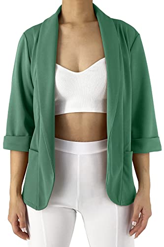 JOPHY & CO. Giacca Blazer Donna con Tasche (cod. 5572) (S, Verde)